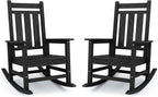 KINGYES Oversized Outdoor Rocking Chair Set of 2, All-Weather Patio Rocking by KINGYES