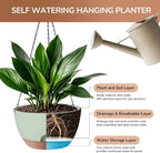 12 Inch Hanging Baskets for Plants Outdoor, Hanging Planters for Indoor Outdoor - Image 3