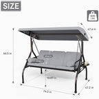 Oakcloud 3-Seat Outdoor Porch Swing - Image 5