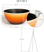 2 Pack Hanging Planters for Indoor Outdoor Plants, 10 Inch Hanging Planter - Image 2