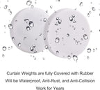 Magnetic Shower Curtain Weights, Rubber Covered Heavy Duty Weights, Prevent - Image 5