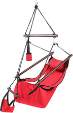 ONCLOUD Hammock Chair Hanging Swing Seat Air Deluxe Rope Through Beech Wood Bars - Image 9