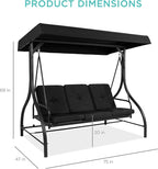 Best Choice Products 3-Seat Outdoor Large Converting Canopy Swing Glider - Image 7