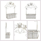 Rustic Metal Wall Planter Vintage Wall Mounted Flower Pot Farmhouse Distressed - Image 3
