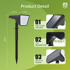 Philips 6 Packs Solar Spot Lights Outdoor Waterproof, 28 LED 7500K Solar - Image 3