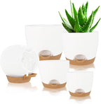 Self Watering Planters with Drainage Holes Reservoir, Nursery Planting Pot - Image 9