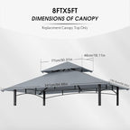 MASTERCANOPY Grill Gazebo Replacement Canopy Top - Image 2