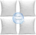 Ashler Outdoor Pillows, 18 x 18 Pillow Inserts Set of 4, Waterproof Throw by AshlerHomeDeco