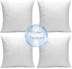 Ashler Outdoor Pillows, 18 x 18 Pillow Inserts Set of 4, Waterproof Throw by AshlerHomeDeco