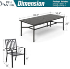 PHI VILLA 9 Pieces Outdoor Dining Set - Image 9