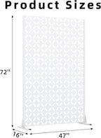 Casaphoria 72" H x 47" W Metal Privacy Screen, Outdoor Freestanding Decorative - Image 7