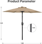 Simple Deluxe 9' Patio Umbrella Outdoor Table Market Yard Umbrella - Image 2