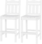 nalone Outdoor Bar Stools Set of 2, HDPE Tall Adirondack Chairs Bar Chairs by NALONE