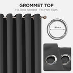 Joydeco Blackout Door Curtain for Doorway Privacy 78 Inches Long, Grommet - Image 9