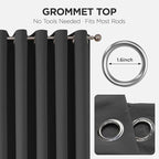 Joydeco Blackout Door Curtain for Doorway Privacy 96 Inches Long, Grommet - Image 9
