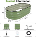G GOOD GAIN Galvanized Metal Raised Garden Bed Kit - Image 2