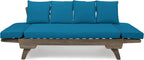 Christopher Knight Home Gary Patio Convertible Couch, Wooden Outdoor Daybed - Image 6