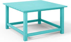 WestinTrends Malibu Low Outdoor HDPE Square Patio Coffee Table - Image 7