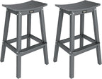 VINGLI 29" Outdoor Bar Stools Set of 2, HDPE Poly Lumber Bar Chairs by VINGLI