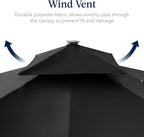 Best Choice Products 12x12ft LED Cantilever Patio Umbrella w/Base Included & - Image 7