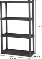 Sterilite 2-Pack 4 Shelf Unit, Heavy-Duty Shelving Storage and Utility Rack - Image 3