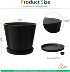 Wide Planters for Outdoor Plants, Extra Large Indoor Flower Pots for Garden - Image 2