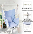 Hammock Chair Hanging Rope Swing Chair, Max 450 Lbs, Large Hanging Chair - Image 6