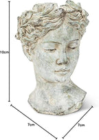 Abbott Collection Goddess Head Planter – Large Cement Indoor and Outdoor - Image 9