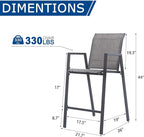 Outdoor Bar Stools Set of 6, Bar Height Chairs - Image 2