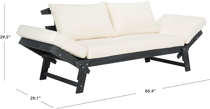 Safavieh PAT6745A Outdoor Collection Tandra Grey Modern Contemporary Daybed Day - Image 3