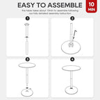 FDW Pub Table 40 Inch Height Cocktail Table Round Bistro Bar Table - Image 7