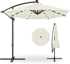 Best Choice Products 10ft Solar LED Offset Cantilever Hanging Market Patio by BestChoiceProducts
