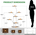 Plant Stand Indoor with Grow Lights, 6 Tiered Plant Shelf Indoor, Lighted - Image 2