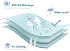 LOVE STORY Waterproof 6.5' x 10' Rectangle Sky Blue Sun Shade Sail Cannoy UV - Image 7