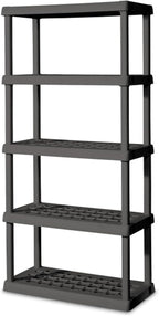 Sterilite 4-Pack 5 Shelf Unit, Heavy-Duty Shelving Storage Rack by Sterilite