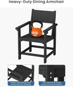9-Piece Outdoor Dining Set, HDPE Weatherproof Patio Table and Chairs Set - Image 6