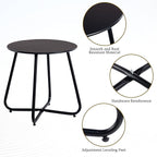 HollyHOME Round Metal Side Table, Rust-Resistant Patio Small Plant Stand - Image 6