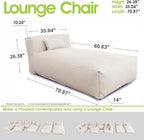Outdoor Bean Bag Lounger Chair, Big Comfy Outdoor Daybed - Image 2
