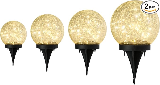 Outdoor Waterproof IP65 Solar Globe Lights, Led Solar Light Balls by Unknown