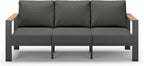 Aluminum Outdoor Patio Furniture 3 Seats, All-Weather Outdoor Patio Sofa by ComfCove