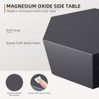 UPHA Outdoor Hexagon Coffee Table, Small Modern Minimalist Accent Tables - Image 4