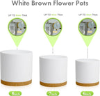 8/7/6 inch Plant Pots, 3 Pack Cylinder Flower Pots - Image 5