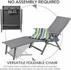 Kozyard Aluminum Outdoor Chaise Lounge Chair, Adjustable Reclining Patio Lounge - Image 5