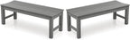 Stoog Outdoor Benches Set of 2, 2-Person Backless Patio Bench, All-Weather HIPS by Stoog