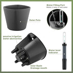 Self Watering Planters for Indoor Outdoor Plants 7 inch Flower Pot - Image 2