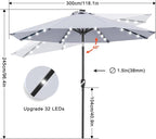 ABCCANOPY 10FT Durable Solar Led Patio Umbrellas - Image 2