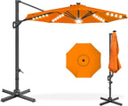 Best Choice Products 10ft Solar LED Cantilever Patio Umbrella, 360-Degree by BestChoiceProducts