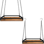 Plant Hanger Indoor, 2 Pack 16" Wooden Hanging Plant Holder by Lilybud--lily