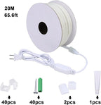 AC 110V COB LED Strip Lights Outdoor Waterproof 65.6ft, 3000K Warm White Super - Image 8
