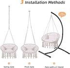 Goutime Hammock Chair, Macrame Hanging Swing Chairs - Image 6